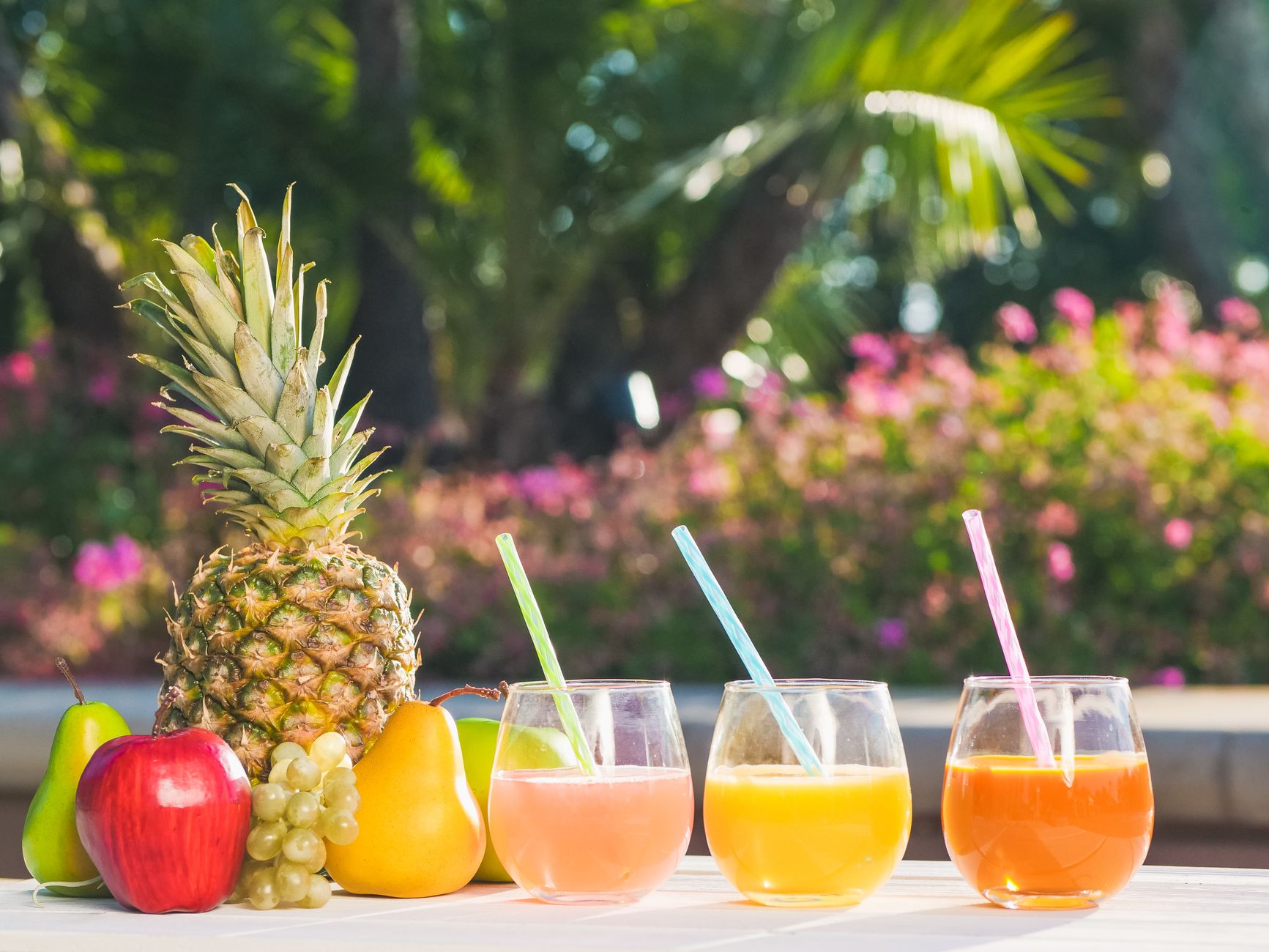 Fruit smoothie in a glass